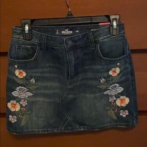 Hollister jean skirt